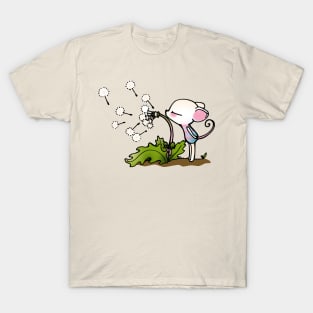 White Mouse and Dandelion T-Shirt